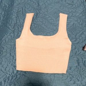 Cream color shein crop top